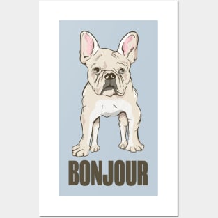 French Bulldog Bonjour Posters and Art